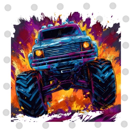 Monster Truck Big Retro Race Dad Trucker Lover Digital Files