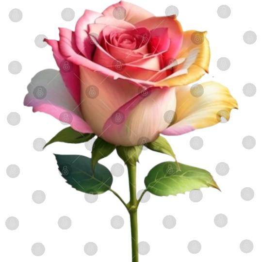 A vintage style of colorful fancy roses. Digital Files