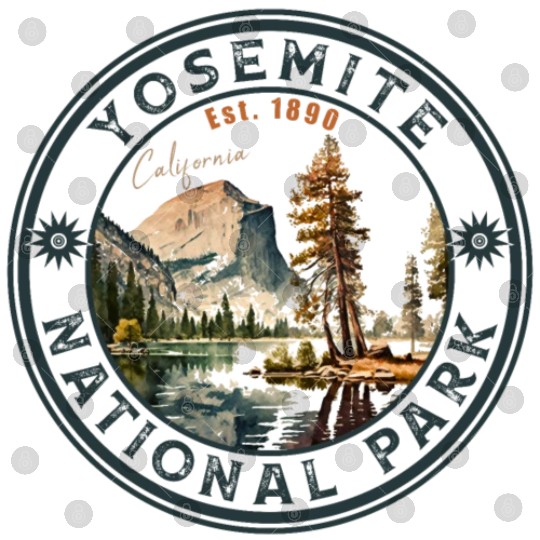 Yosemite National Park Vintage Style Half Dome Digital Files