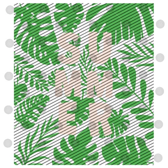 leaf summer green in retro style Digital Files