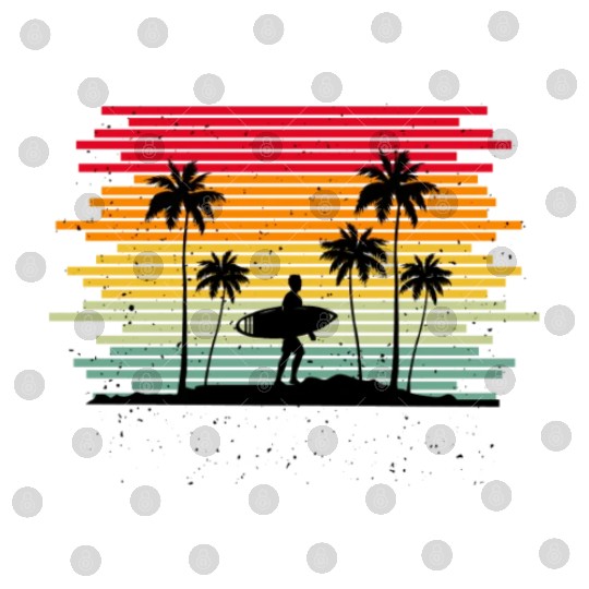 line retro style beach summer time california Digital Files