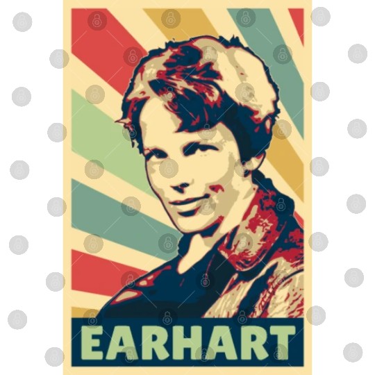 Amelia Earhart Vintage Colors Digital Files