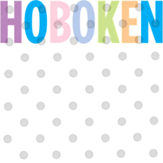 Hoboken New Jersey Colorful Type Digital Files