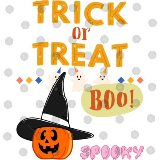Happy Halloween Trick Or Treat Witch Pumpkin Skull Digital Files