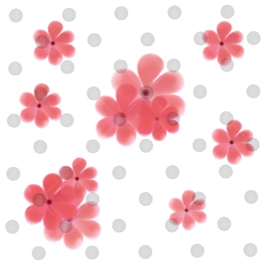 orange flower stickers Digital Files