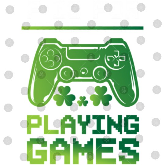 Gamer St Patricks Day P Is For Playing Video Game Digital Files