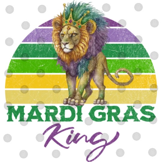 Mardi Gras King Lion With Crown Digital Files