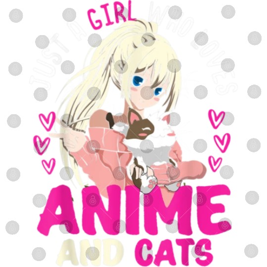 Anime Otaku Cats Japanese Anime Girl Kawaii Cat Digital Files