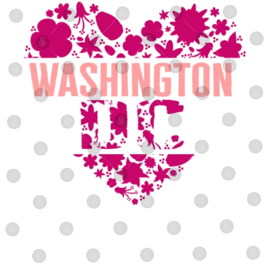 Washington DC Digital Files, Cherry Blossom Heart Floral