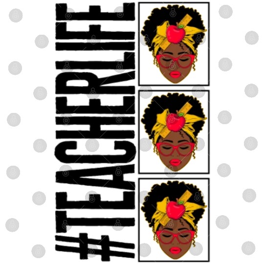 Black Lives Matter Digital Files, Teacher Life Afro Curly