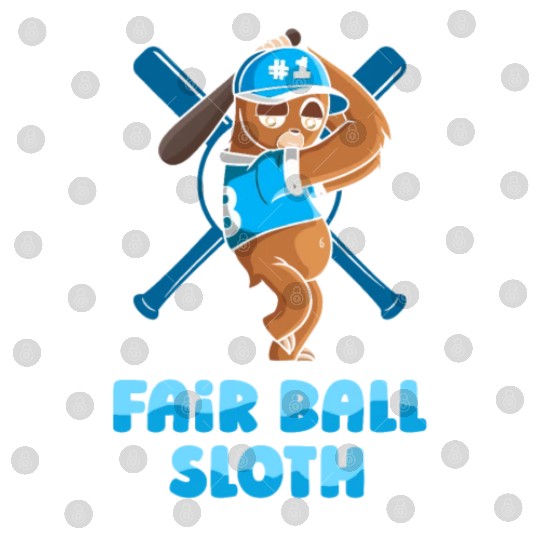 Sloth Cute Sloth Baseball Digital Files