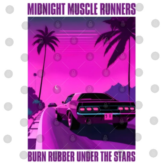 Vintage 80s Graphic Retrowave Muscle Car Racing Digital Files