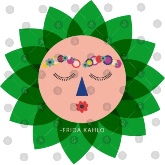 Cute Colorful Frida Kahlo Portrait Mexican Sun Digital Files