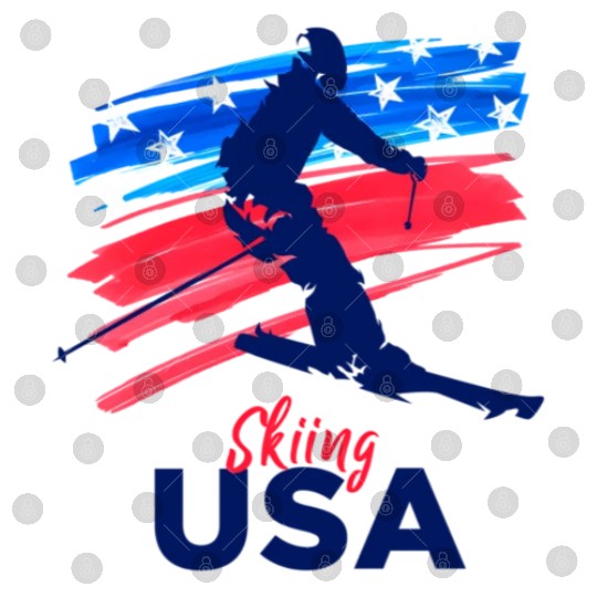Skiing Usa Support The Team Usa Flag Ski Winter Digital Files