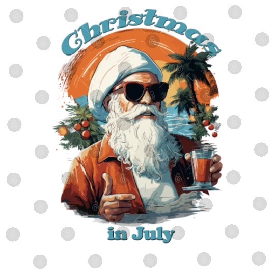 Beachside Santa | "Christmas in July" Festive Digital Files