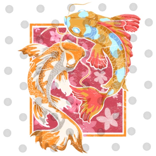 Sakura fish farmer gift Japan Koi carp Digital Files