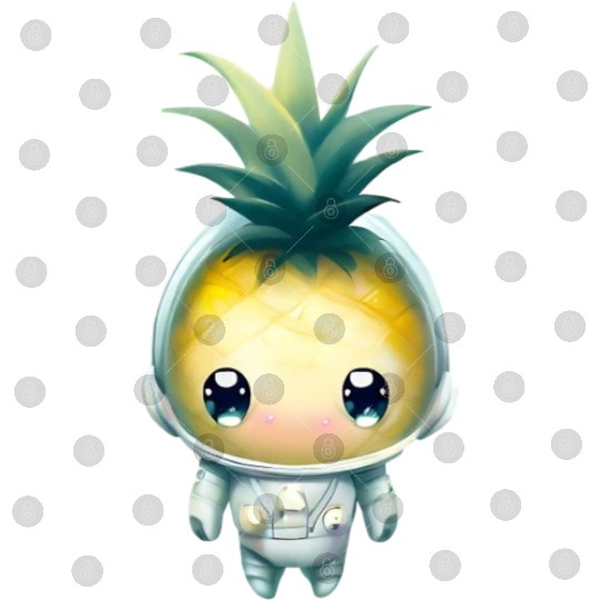 Kawaii astronauts pineapple Digital Files