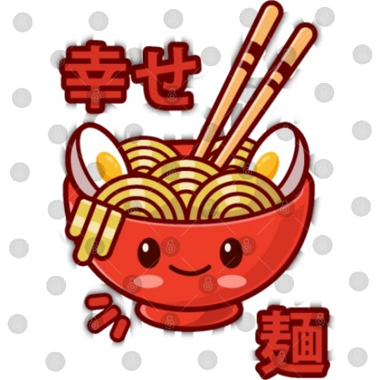 Kawaii Ramen Noodle Bowl Noodles Red Digital Files