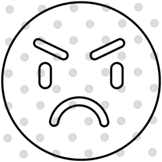 BLACK LINES ANGRY FACE Digital Files