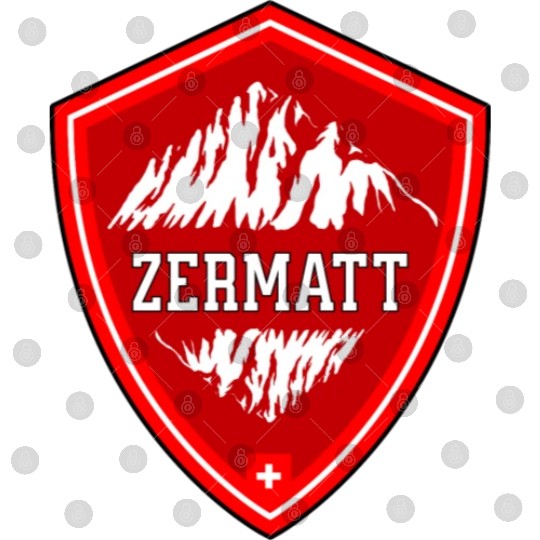 Zermatt Switzerland Flag Mountains Digital Files