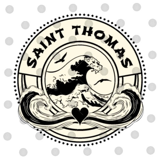 St Thomas Caribbean Sea Japanese Style Waves Digital Files