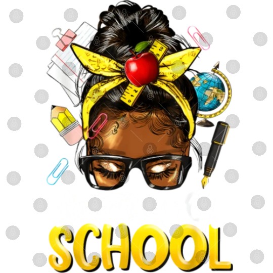 Teacher Black Afro African American Women Last Day Digital Files