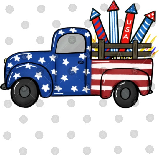 Usa Flag Truck Digital Files