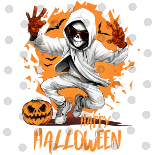 Halloween Skeleton Dabbing Hip Hop Digital Files