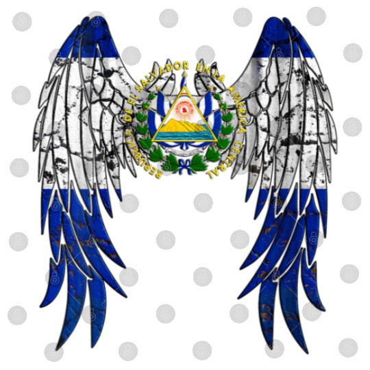 El Salvadorian Flag Angel Wings Jesus Christian El Digital Files
