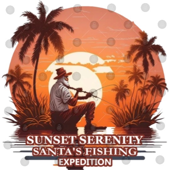 Fishing Santa river t shit design Digital Files