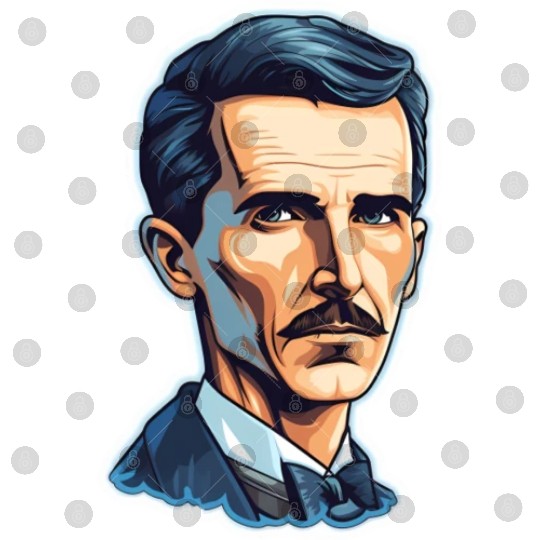 Nikola Tesla Physics Geek Nerd Digital Files