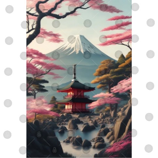 Asia Landscape Serene Mount Fuji Digital Files