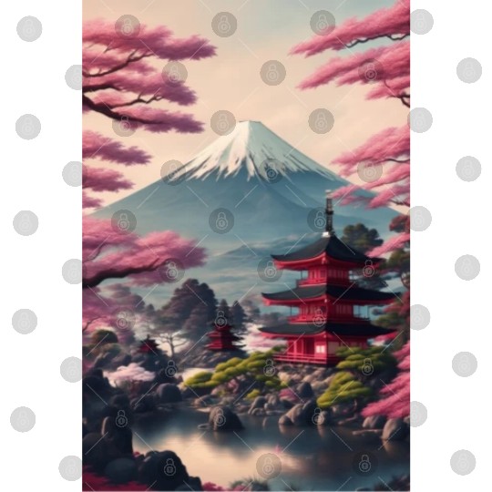 Asia Landscape Serene Mount Fuji Digital Files