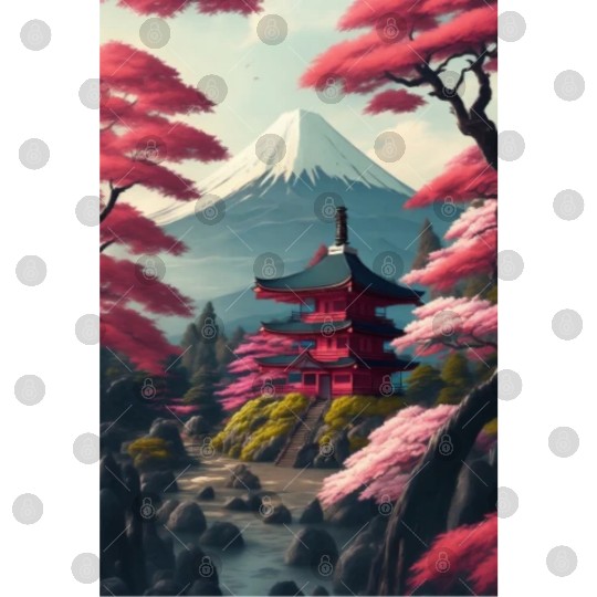 Asia Landscape Serene Mount Fuji Digital Files
