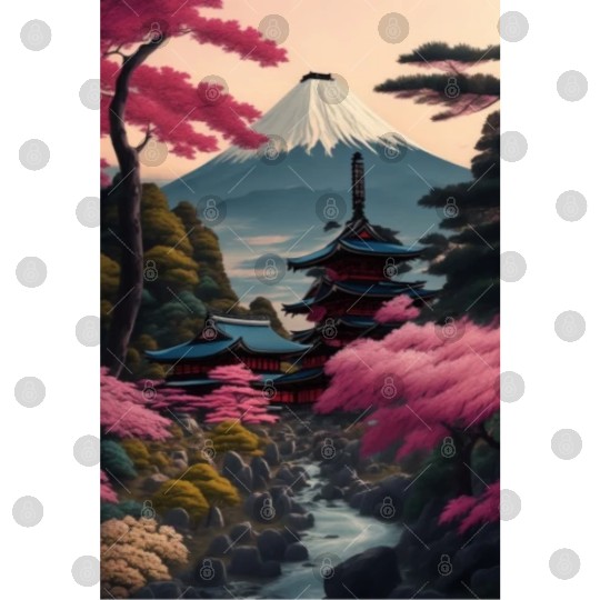 Asia Landscape Serene Mount Fuji Digital Files