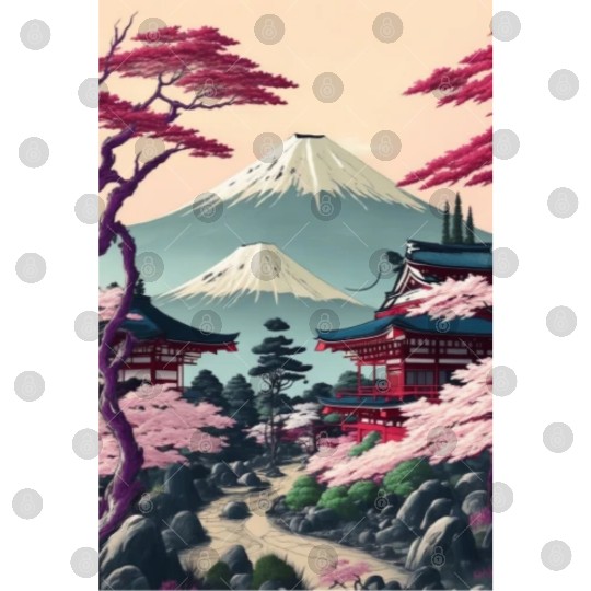 Asia Landscape Serene Mount Fuji Digital Files
