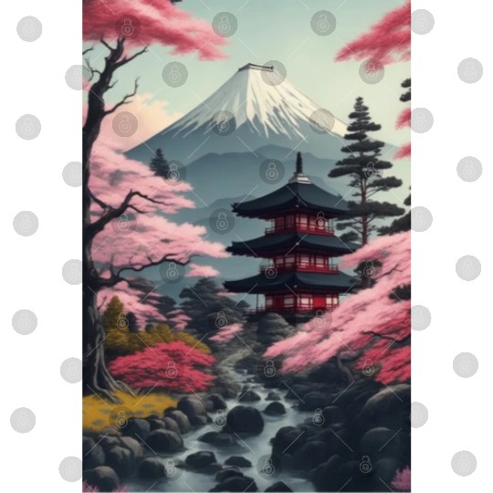 Asia Landscape Serene Mount Fuji Digital Files