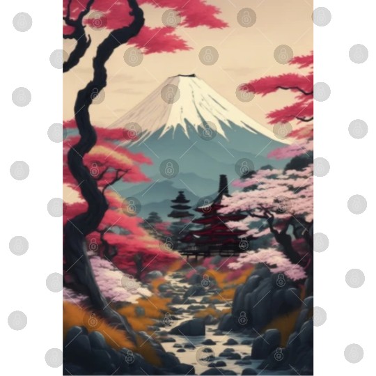 Asia Landscape Serene Mount Fuji Digital Files