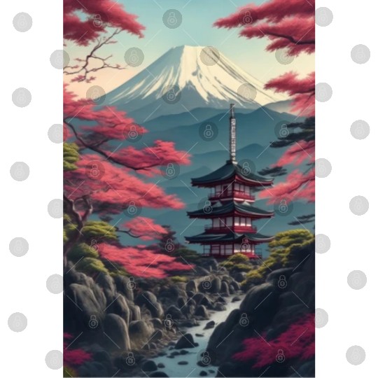 Asia Landscape Serene Mount Fuji Digital Files