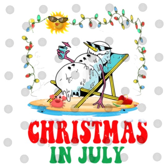 christmas in July snowball Xmas Summer Digital Files