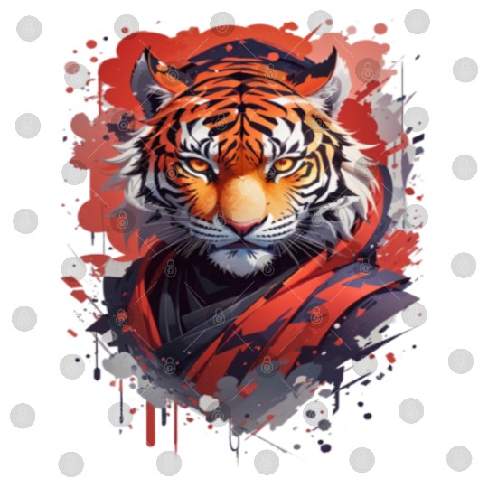 Ninja Tiger Print Digital Files