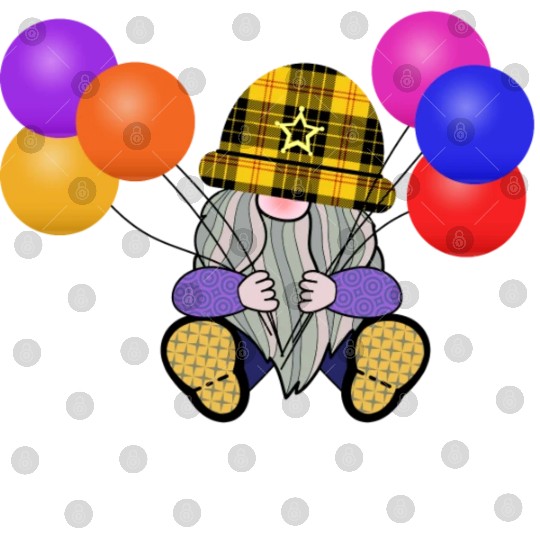 Gnome elf balloons balloons party fairy fantasy Digital Files