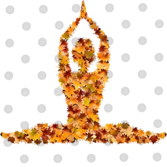 Autumn yoga in the splendour of leaves Digital Files