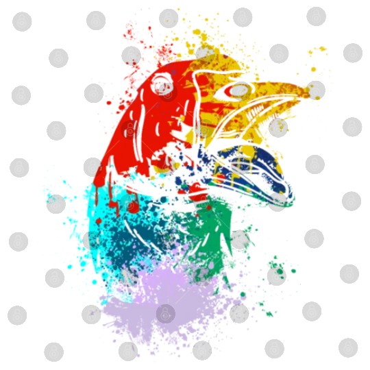 Colorful Splash Art Farm animals goose head Digital Files