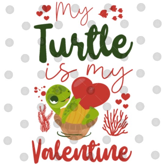 Sea Turtle Tortoise Valentines Day Digital Files