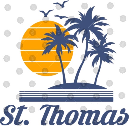 Saint St Thomas Caribbean Island Beach Digital Files