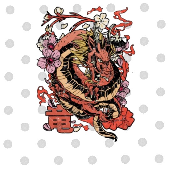 Japanese Tokyo Dragon Retro - Japanese Mythology Digital Files
