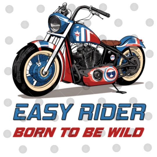 Easy Rider Motorcycle Chopper Stars and Stripes Digital Files