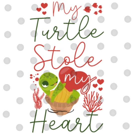 Sea Turtle Tortoise Valentines Day Digital Files