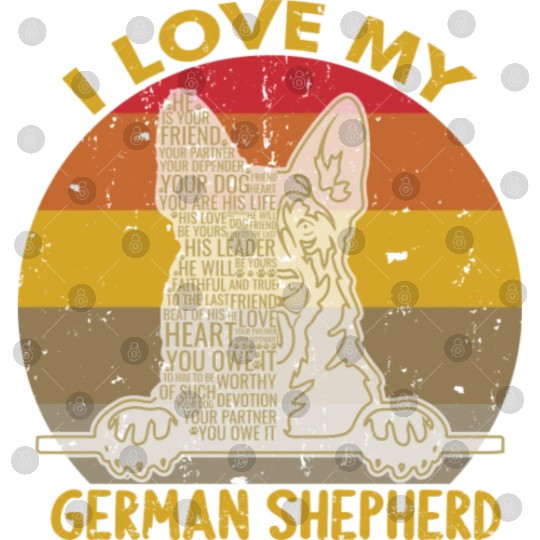 I Love My German Shepherd Digital Files